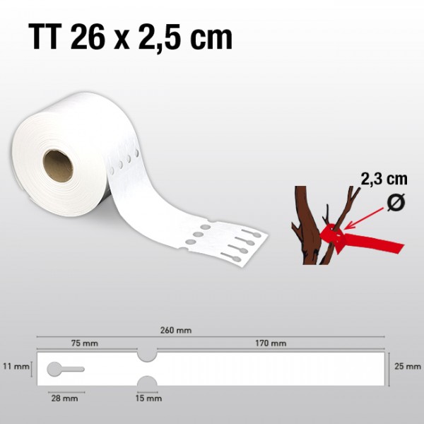 Schlaufenetiketten für Thermotransferdrucker TT25260 HDPE 200µ