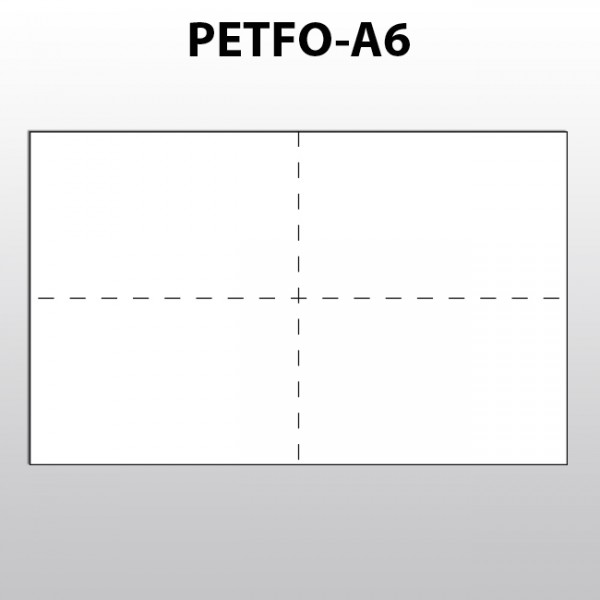 Blattware aus Polyester für Laserdrucker A6